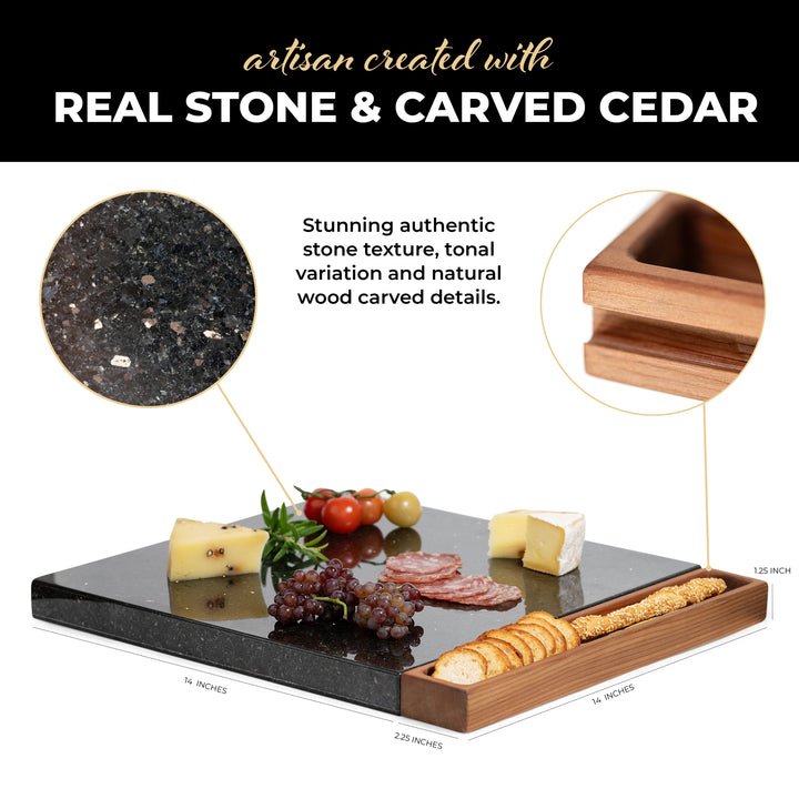 CHEESE/CHARCUTERIE BOARD | Black Galaxy | 16 x 14