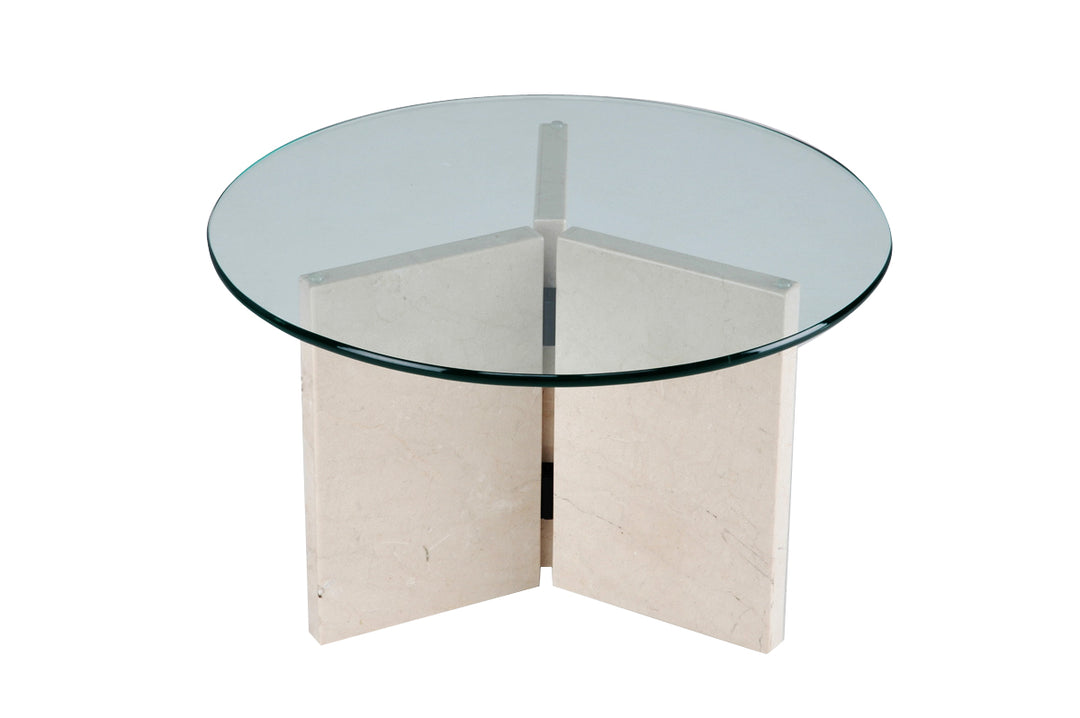 END TABLE | Y Base Round | 24"L 24"W 14"H