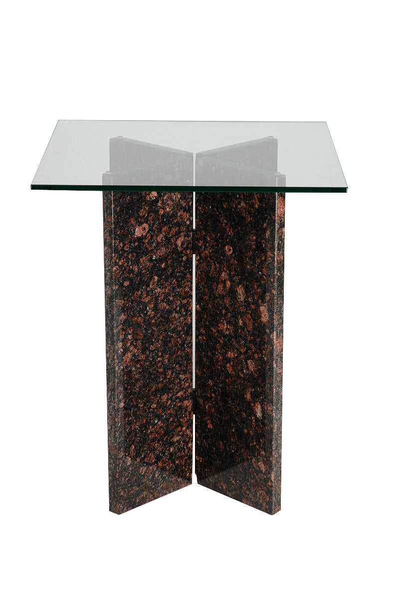 PEDESTAL TABLE | X Base Square | 24"L 24"W 28"H