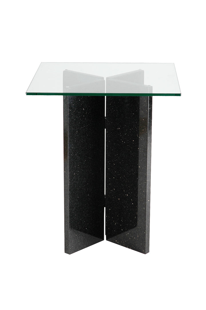 PEDESTAL TABLE | X Base Square | 24"L 24"W 28"H