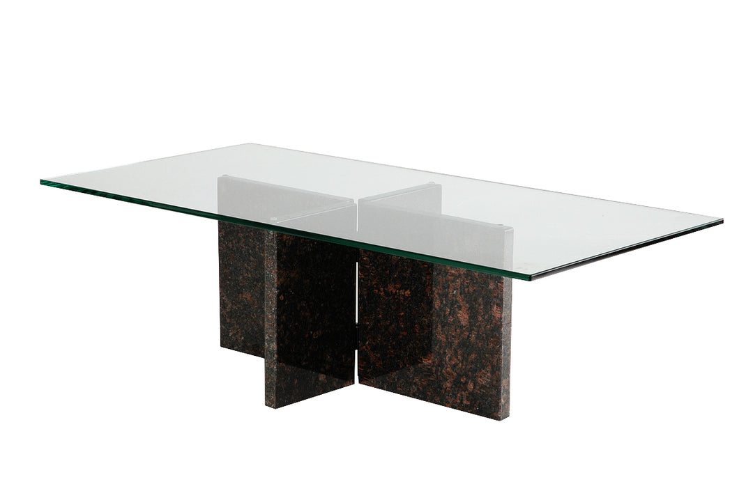 COFFEE TABLE | Cross Base Rectangular | 24"L 48"W 14"H