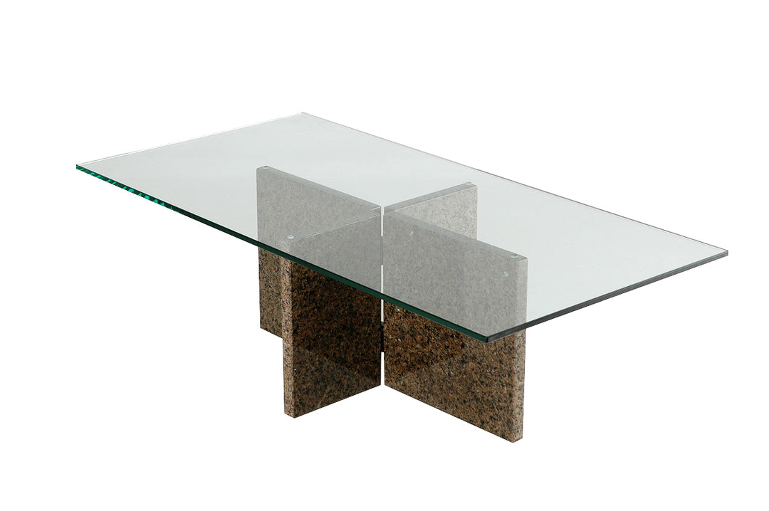 COFFEE TABLE | Cross Base Rectangular | 24"L 48"W 14"H