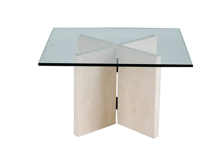 END TABLE | X Base Square | 24"L 24"W 14"H